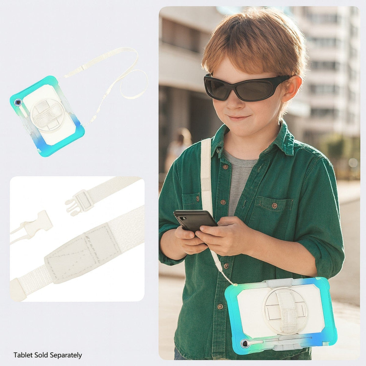 Samsung Galaxy Tab S11 Kid-Proof Case - Kickstand with Hand & Shoulder Strap | Wander Series